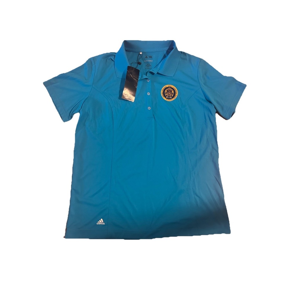 NEW Adidas Polo Shirt Mens XL Blue Pure motion Performance Golf NWT